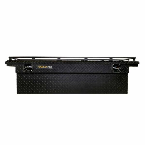 Camlocker 71in Low Profile Crossover Truck Tool Box with Rail, Matte Black Aluminum KS71ALPRLMB